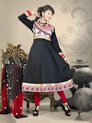 Manufacturers Exporters and Wholesale Suppliers of Rocking Black Anarkali Suit Surat Gujarat